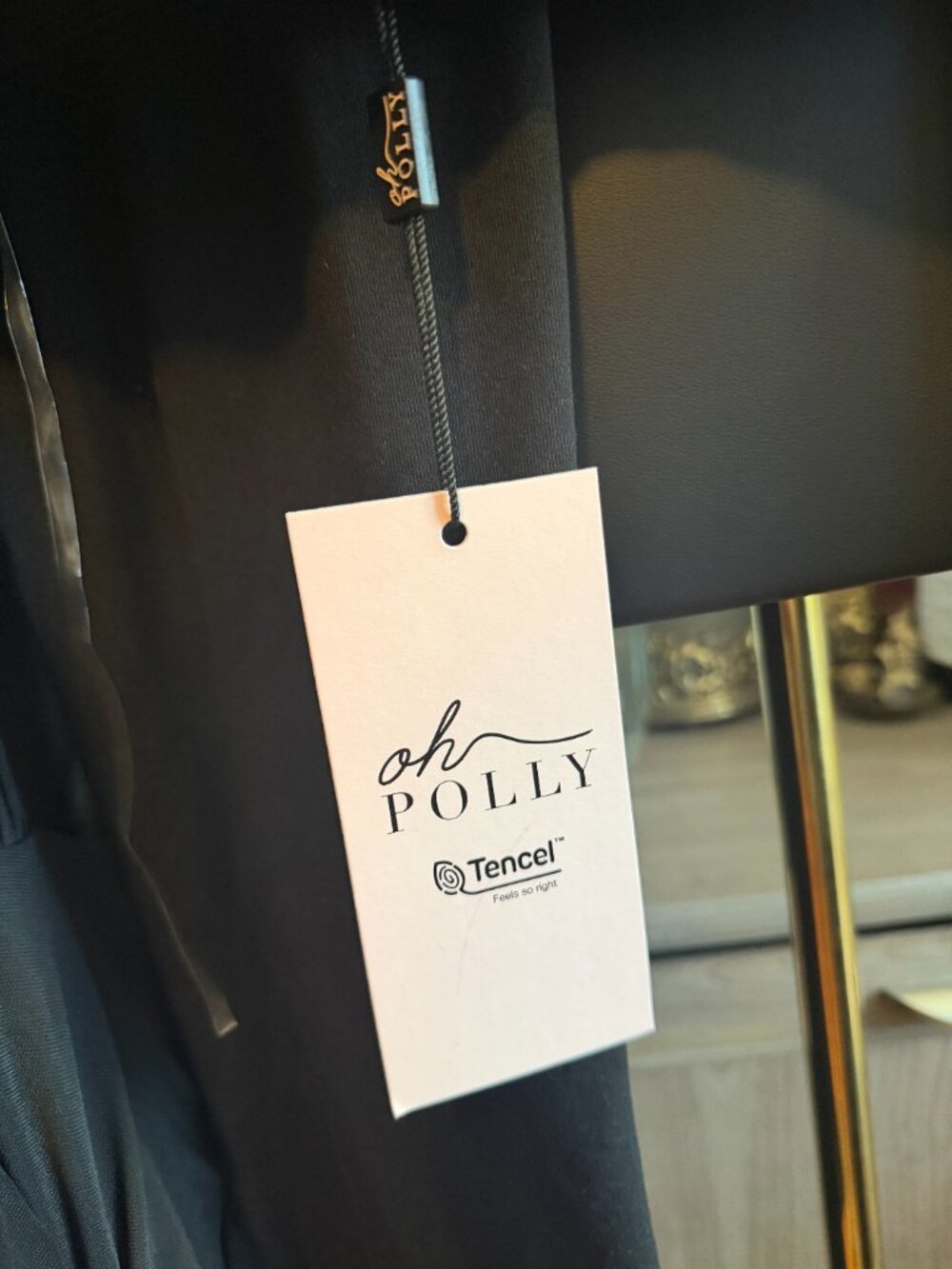 NWT Oh Polly Black Strapless Flared Jumpsuit - Picture 2 of 2